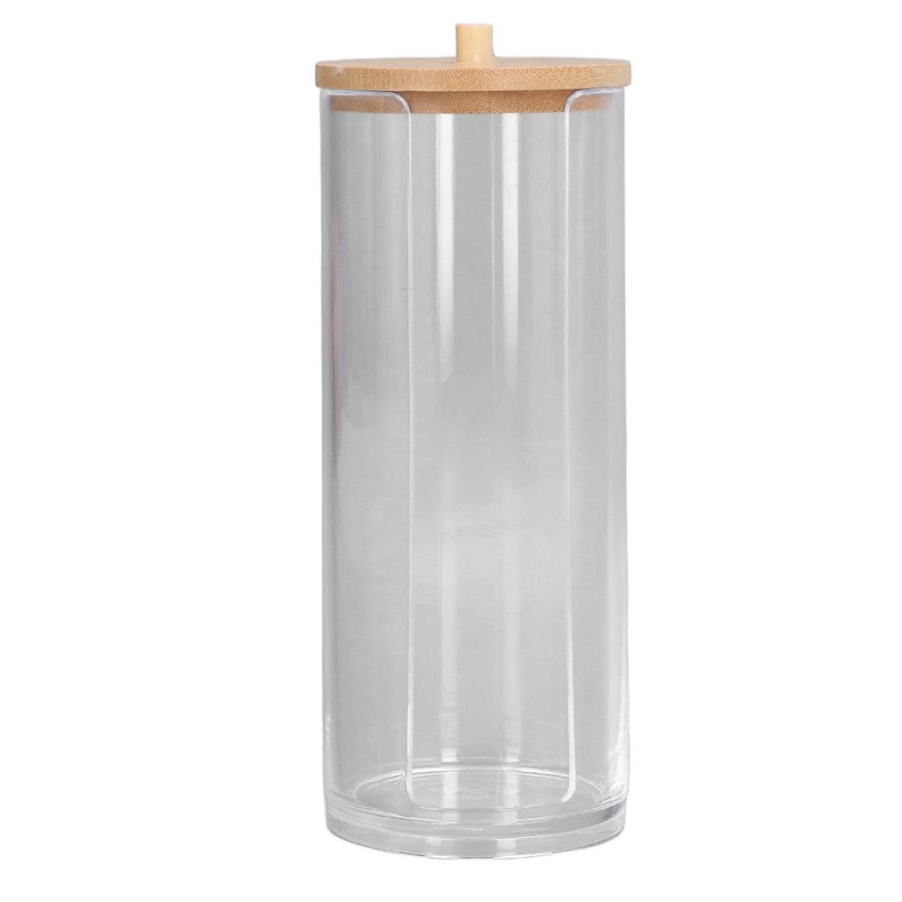 Transparent Cotton Pad Dispenser PS Cosmetic Pads Container Cotton Rounds Holder Bathroom