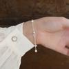 Real 925 Sterling Silver Chain Bracelet for Girls Women 4-5mm Mini Natural Freshwater Pearls Jewelry Gift Wholesale