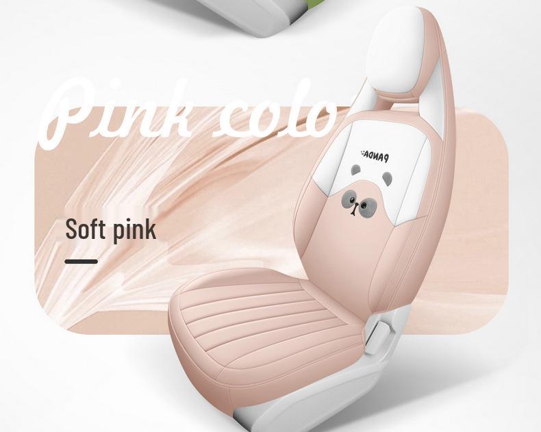 Cute 2023 Panda Mini Seat Cover for Women - All-Season, Full Coverage Car Cushion