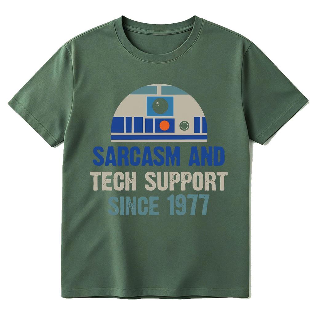 Providing Sarcasm and Tech Support Since 1977 Graphic Tshirt Unisex Women Clothing Summer Cotton Oversized Short Sleeve T Shirts