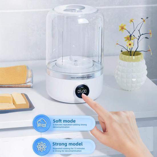 Портативная мини-стиральная машина для белья, стиральная машина большой емкости, перезаряжаемая ультразвуковая стиральная машина, беспроводная стиральная машина