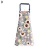 Kitchen Apron Oil Proof Anti-fouling Adjustable Nordic Style Adult Print Cooking Apron for Coffee Shop