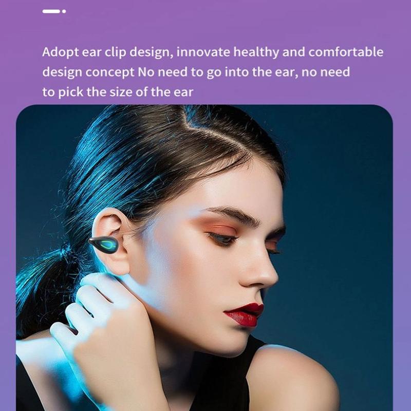 Мини-зажим для ушей с сенсорным управлением, беспроводная гарнитура с шумоподавлением, TWS Bluetooth 5.3, HIFI, стереомузыкальные наушники, наушники с одним ухом, наушники для киберспорта