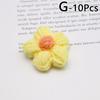 10pcs Hand-knitted Flower Applique Sew On Patches Floral Applique Decor For Clothes Shoes Hats Craft Diy Hair Clip Wedding Decor