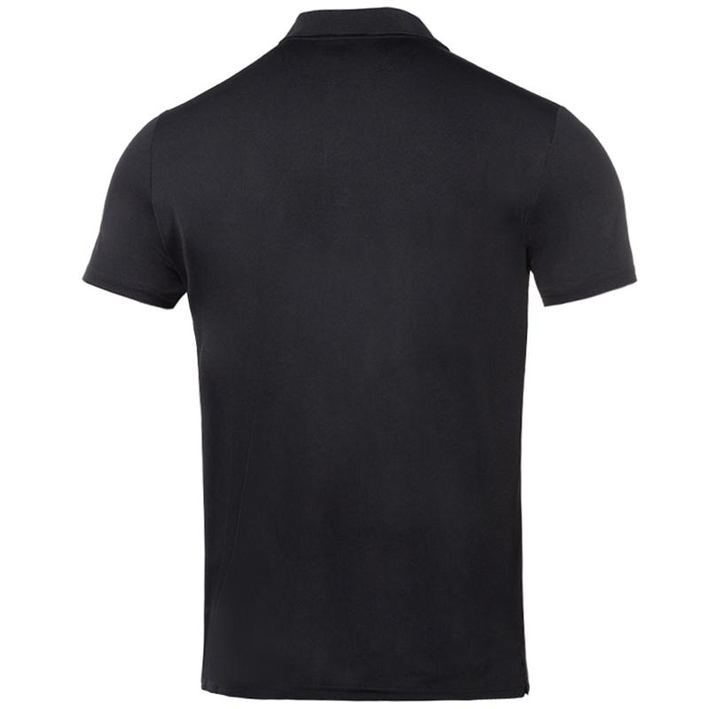 Under Armour Solid Color Breathable Straight Cut Short Sleeve Polo Shirt Men Tops Black 23500507-001