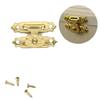 8pcs Multipurpose Antique Decorative Hasp Latches and Hinges Set for Jewelry Box and Box With Screws Decoration