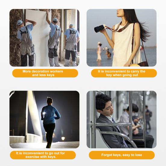 1 комплект ящика с замком для ключей, большая вместимость, высокая прочность, хорошая безопасность, небьющийся 4-значный кодовый замок с паролем, сейф для дома