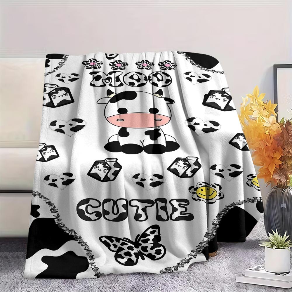 Leopard and cow print Print Flannel Blanket,High quality Comfortable for All Seasons,Home Decor,Warmth and Comfort,Perfect for Christmas Gifts