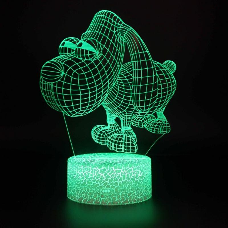 Cartoon Series 3D Night Light LED Colorful Touch Remote Control USB Creative Desk Lamp