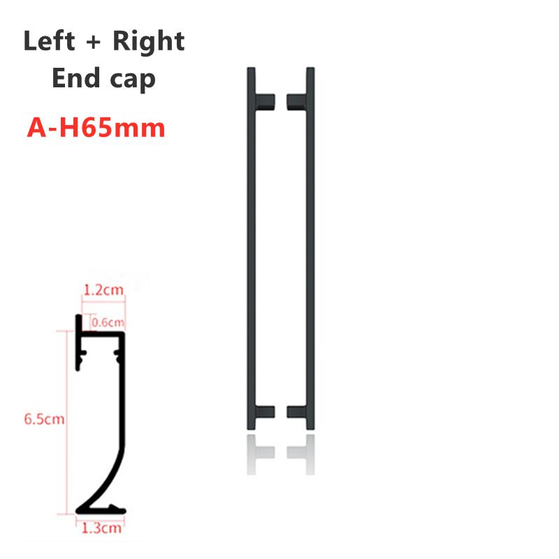 Светодиодный плинтус H40/50/65 мм, линейный светильник, алюминиевый профиль, аксессуары, плинтус, пластиковый внутренний уголок, внешний угловой соединитель