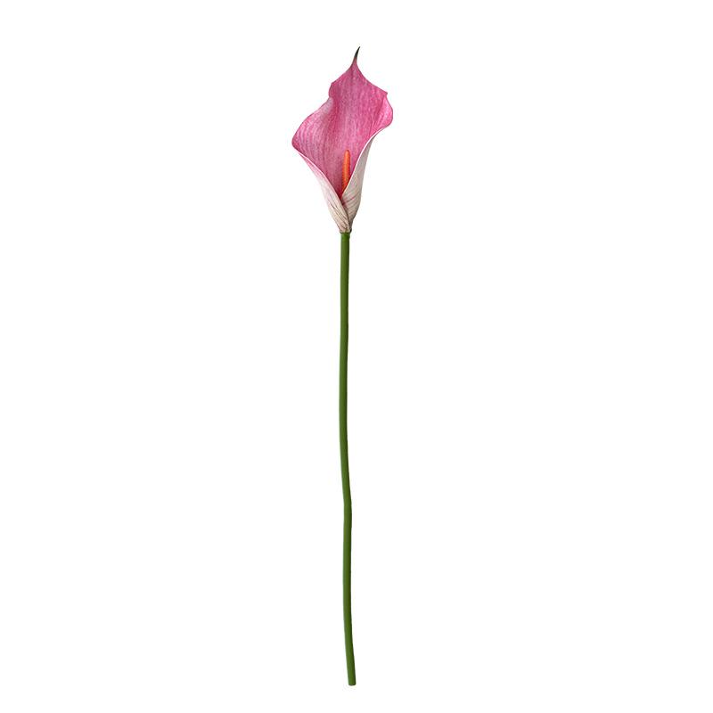Premium EVA Calla Lily Faux Flower with 47cm Long Stem for Wedding Bouquets & DIY Arrangements