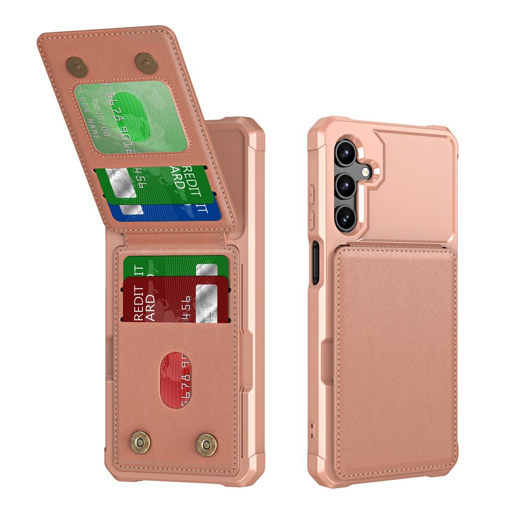 Вертикальный слот для карт Кошелек Кожаный чехол Для Samsung Galaxy S25 Ultra S24 FE S23 Plus S22 A16 A55 A35 A15 A25 A54 Чехол от падения