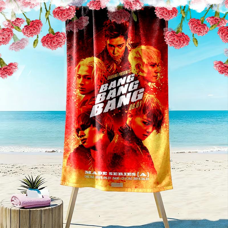 BigBang Last Dance: Osaka 2017 beach towel soft Portable for travel quick-drying swim towel seaside swim printing Outdoor picnic beach mat Fashion