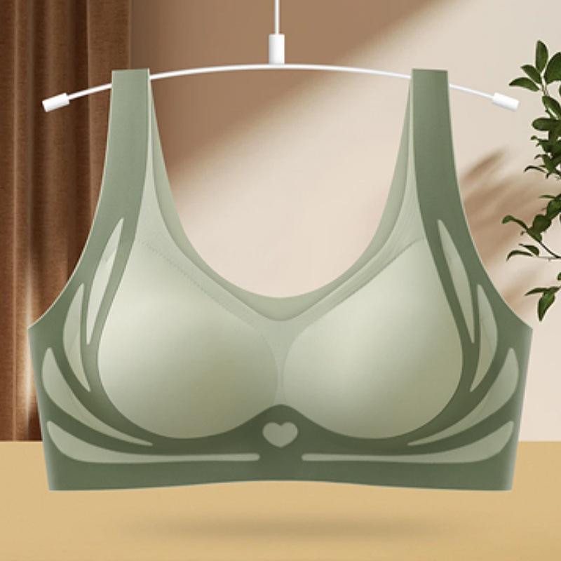 Women's Seamless Bras Gathering Push-Up Breasts Bra No Steel Ring Lifting Breathable Underwear
