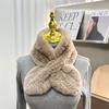 Real Rex Rabbit Hair Scarf Korean Version of Simple Fur Woven Wool Scarf Double-sided Plush Warm and Thickened Fur Collar Children
