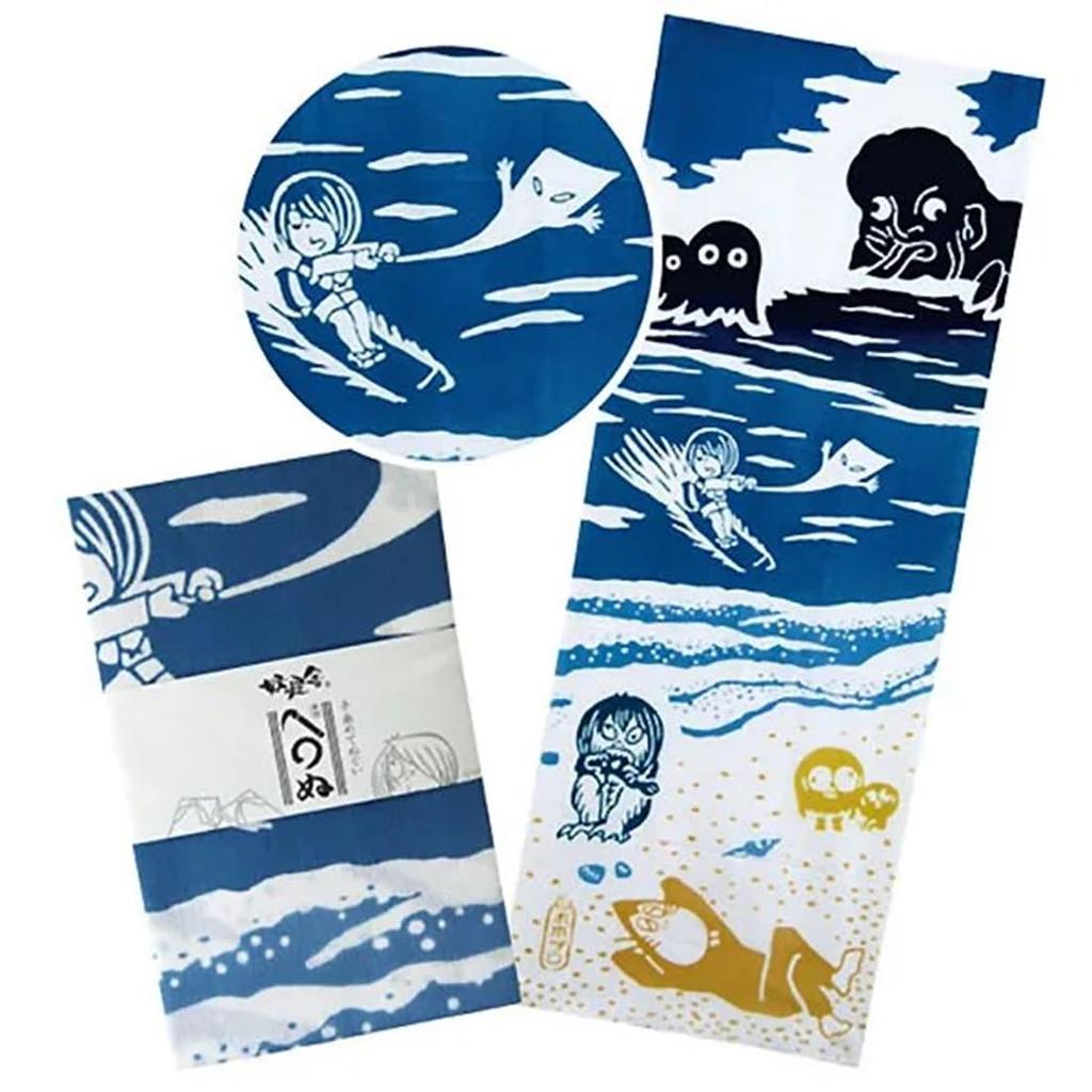 Yokaisha GeGeGe no Kitaro, окрашенная вручную Tenugui Beach Play Tenugui Tenugui /