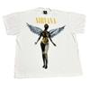 Винтажная футболка Nirvana Blue Wing In Utero Tour 1993 года, с одинарным швом, репринт.