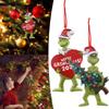 Stole Christmas Resin Pendant Christmas Tree Decoration, 1PC Christmas Decoration How The Stole Christmas With Present Christmas Ornament