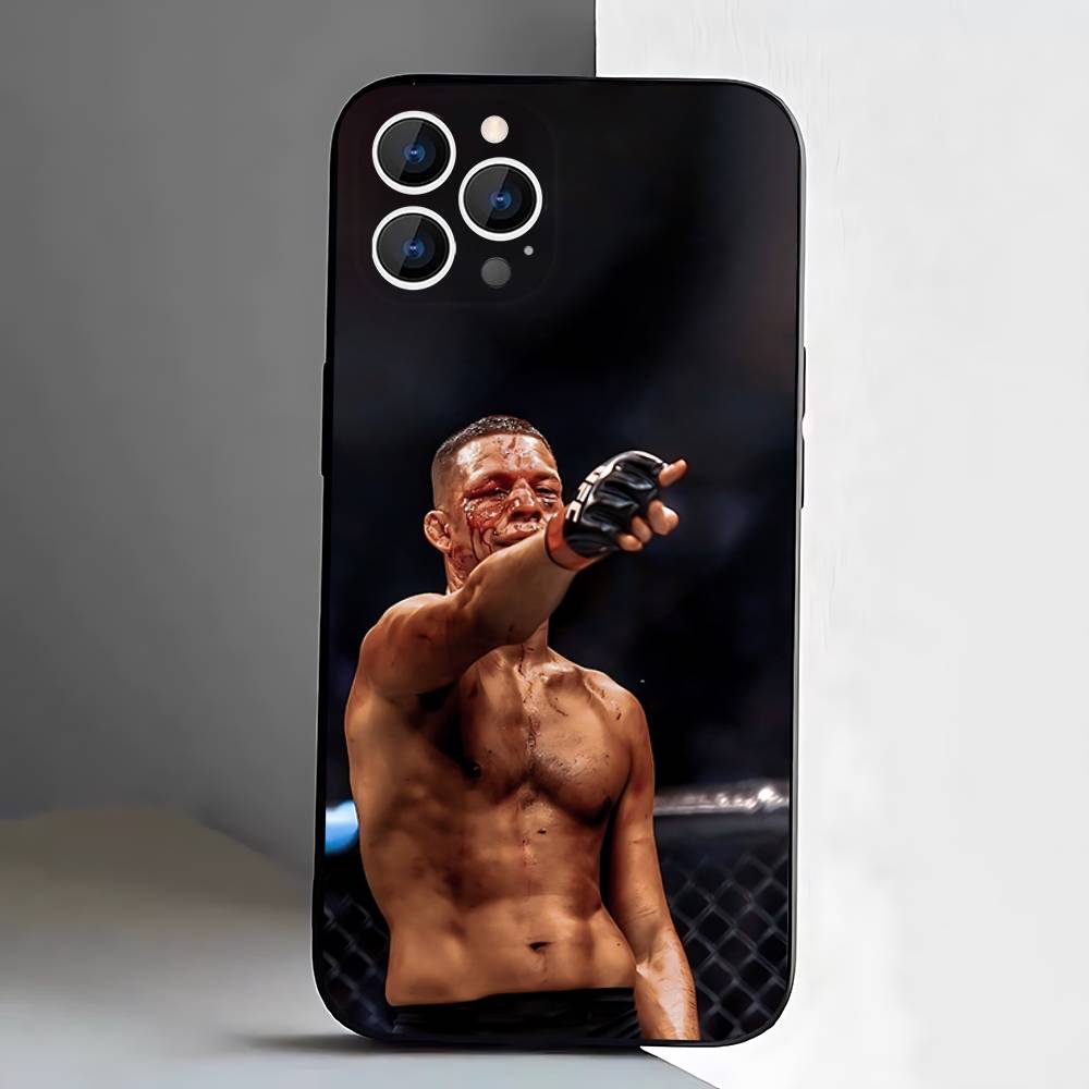 N-Nate D-Diaz Boxing Phone Case For iPhone 17,16,15,14,13,12,11,Pro,XS,Max,XR,Plus,E,SE4,Mini Black Soft Cover