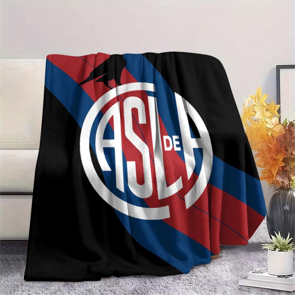 San Lorenzo de Almagro Printed Flannel Blanket, soft throw for bedroom sofa, washable,soccer fan merchandise, great gift.
