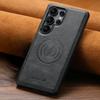 SUTENI G5 For Samsung Galaxy S25 Ultra Case Compatible with MagSafe Cowhide Texture Leather Back Cover
