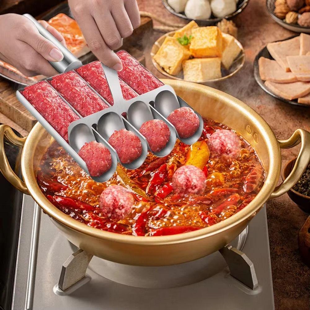 Прочная ручная машинка для фрикаделек Легко извлекаемая форма для фрикаделек Инструмент для семейной готовки