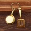 Vintage Gold Alloy Shovel Charm Keychain Pendant - Hot Seller