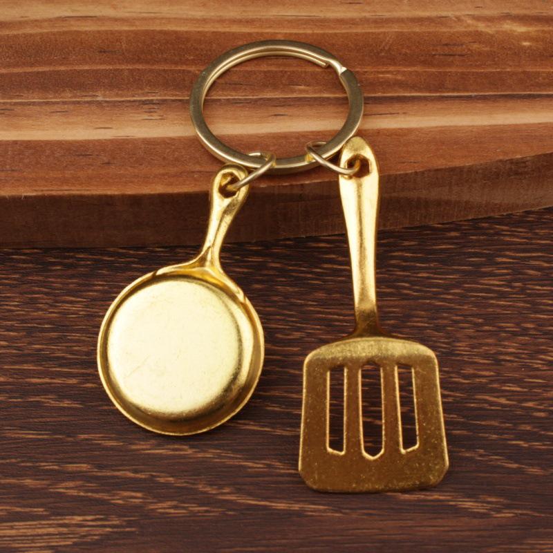 Vintage Gold Alloy Shovel Charm Keychain Pendant - Hot Seller