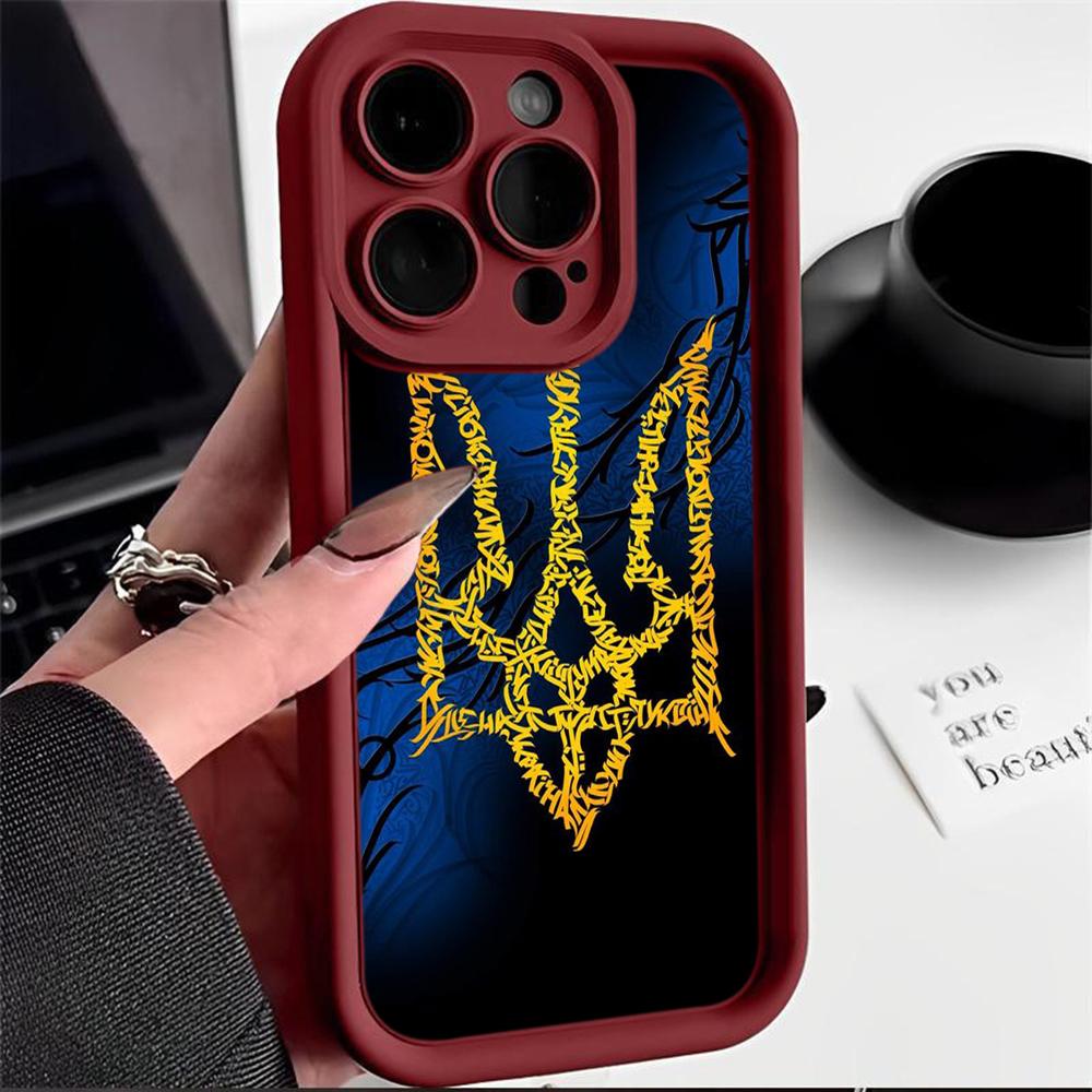 LZ26 National Emblem Flag Art Silicone Phone Case for iPhone 11 13 14 15 16 Pro Max 7 8 16 Plus 12 Mini XS Max XR Shockproof Back Cover