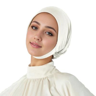 Новый эластичный мгновенный хиджаб-трубка из джерси хлопка, готовый к носке, подхиджабник, тудунг, однотонный, с отверстиями для ушей, внутренний хиджаб для женщин