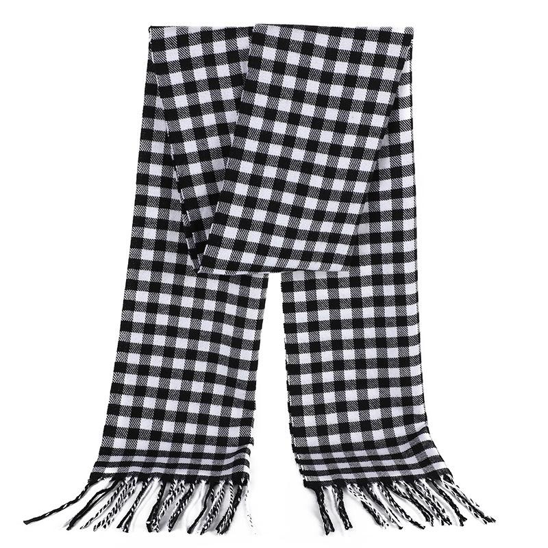 New Autumn And Winter Men'S Versatile Fashion Trend Tassel Scarf Shawl For Warmth Solid Color Thick Wool Good Quality High Cost-Effectiveness