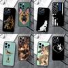 Мультяшный Чехол для Телефона с Изображением Немецкой Овчарки Для iPhone 16 15 11 12 14 Pro Max XR XS Max X Plus 13 14 Pro Мягкий Силиконовый Задний Чехол