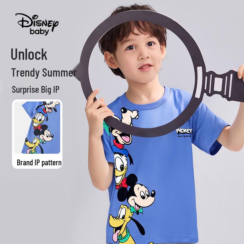 Хлопковая футболка с коротким рукавом для мальчика Disney Baby