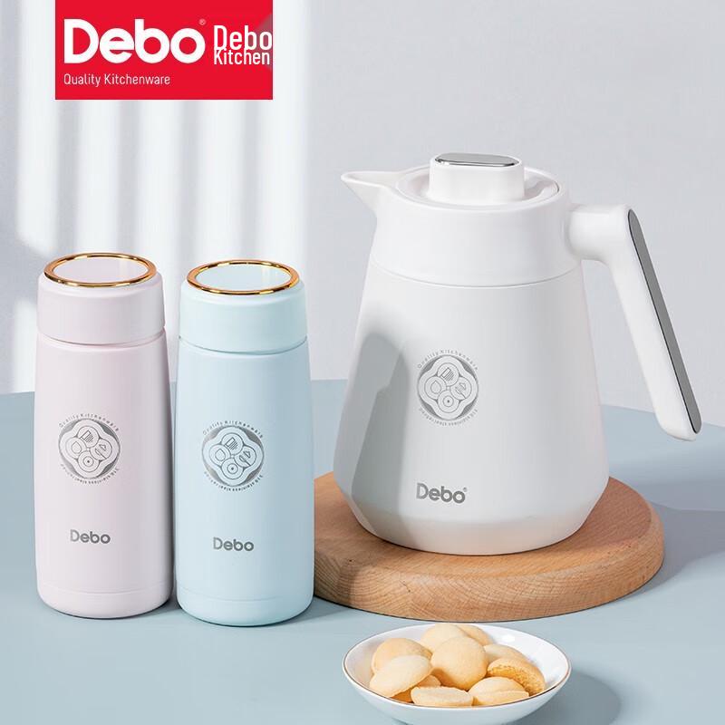 Набор: Вакуумная термобутылка и кружка Debo из нержавеющей стали 316