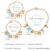 Summer Fashion Dopamine Colorful Drip Oil Bow Pendant Necklace Bracelet Anklet Set for Women Sweet Girl Vacation Jewelry Sets