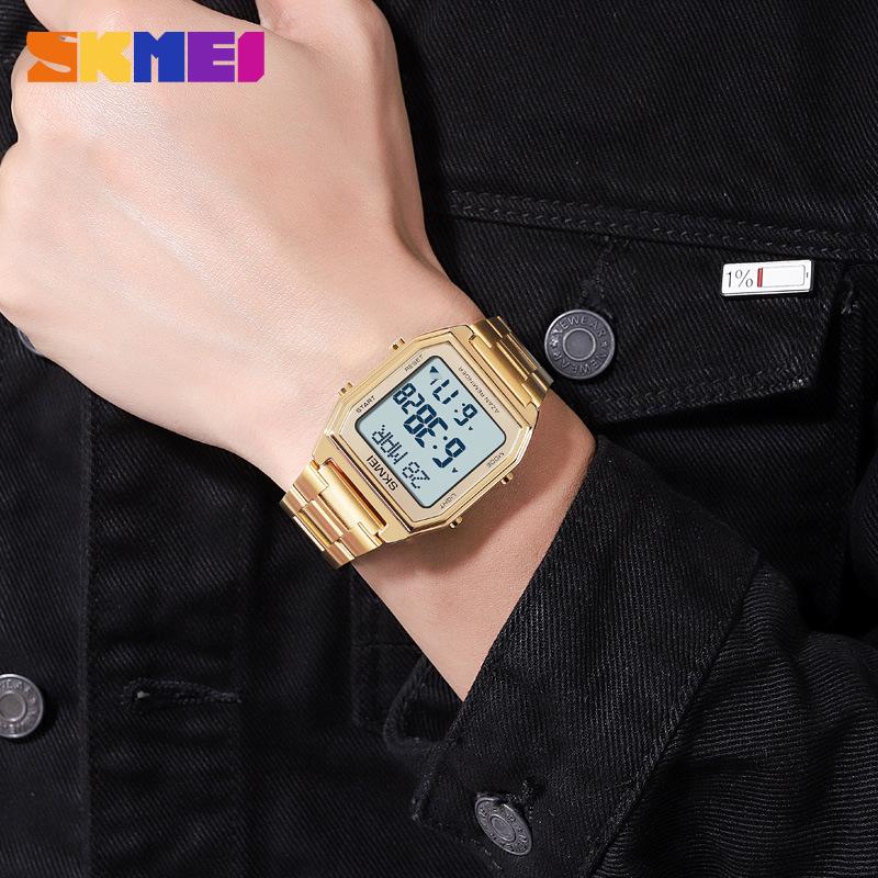 Moment American Мужские мусульманские часы Электронные часы Город Переключатель Закладка Направление Подсказка Многофункциональные часы