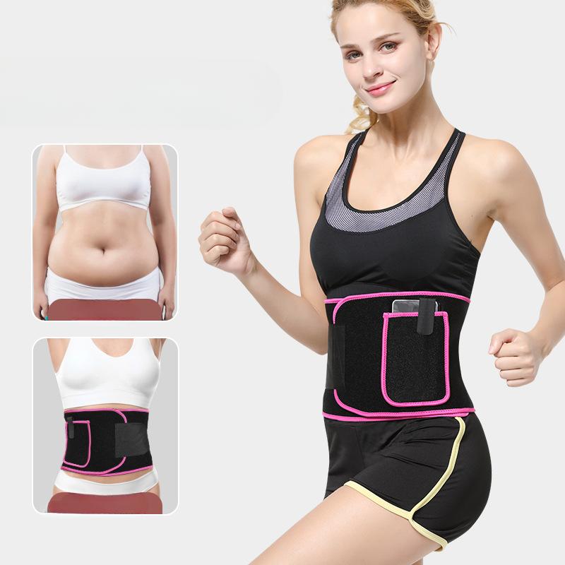 Пояс для потоотделения, спортивная защита талии, фитнес, потоотделение, потоотделение и сжигание жира, можно положить мобильный телефон, брюшной пояс, беговую и скакалку
