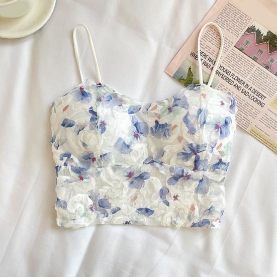 Женский жилет на бретельках, сексуальный топ без рукавов с вышивкой, кружевной спинкой и цветочным узором, топы на бретелях в стиле с подтяжками