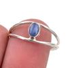 Натуральный кианит, драгоценный камень, ручная работа, украшения из серебра 925 пробы, кольцо, размер 7.5 Z6D92