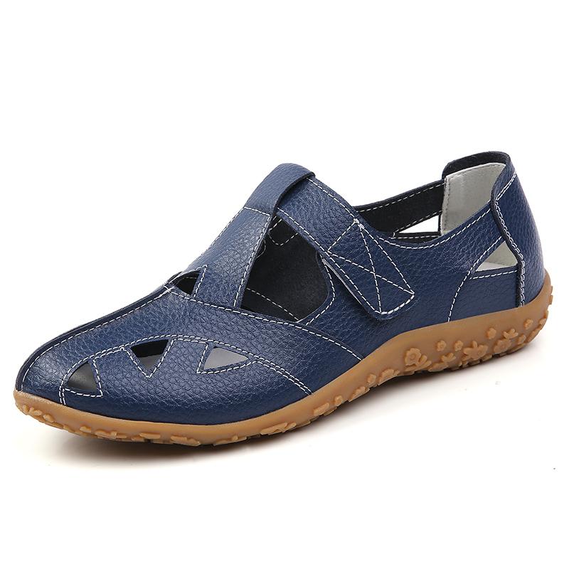 Женские сандалии летние из натуральной кожи ручной работы женские кожаные сандалии женские туфли на плоской подошве пляжная обувь ретро туфли для мам 43