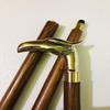 Eagle Head Walking Stick Rosewood Wooden Cane with Brass Handle