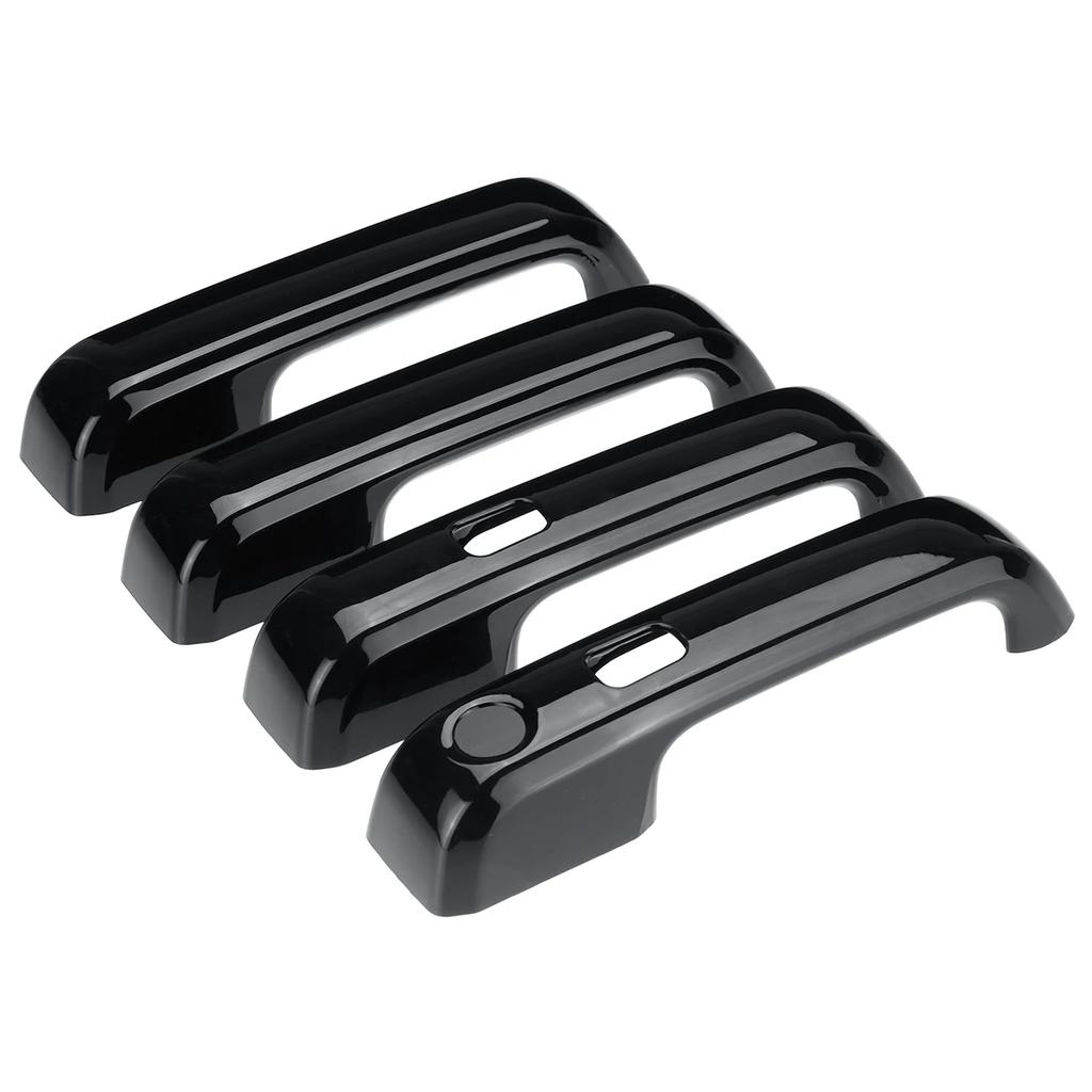 Car Door Handle Covers With Smart Key+Exterior Door Bowl Handle Panel Trim Cover Set for Ford F-150 F150 F-250/HD F-350/HD 15-19