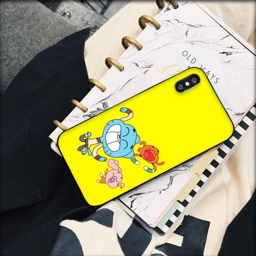 Чехол для телефона А-Удивительный мир Гамбола Аниме Для IPhone 17 16 14 15 13 12 11 Pro Max Plus Силиконовый Мягкий Чехол