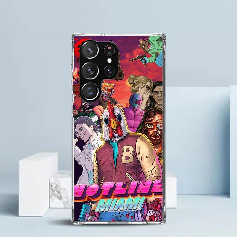 Игровой Hotline Miami Мягкий чехол для Samsung Galaxy S25 Edge S26 S24 S23 Ultra Чехол для телефона S22 S21 Plus S20 FE С рисунком Оболочка G