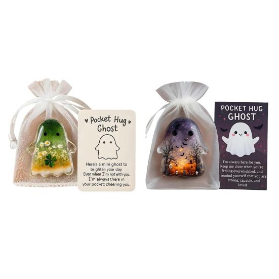 Pocket Ghost Card Pocket Hug Ghost with Encouragement Card Emotional Support Ghost Keepsake Pocket Hug Token Inspirational Gift for Friends