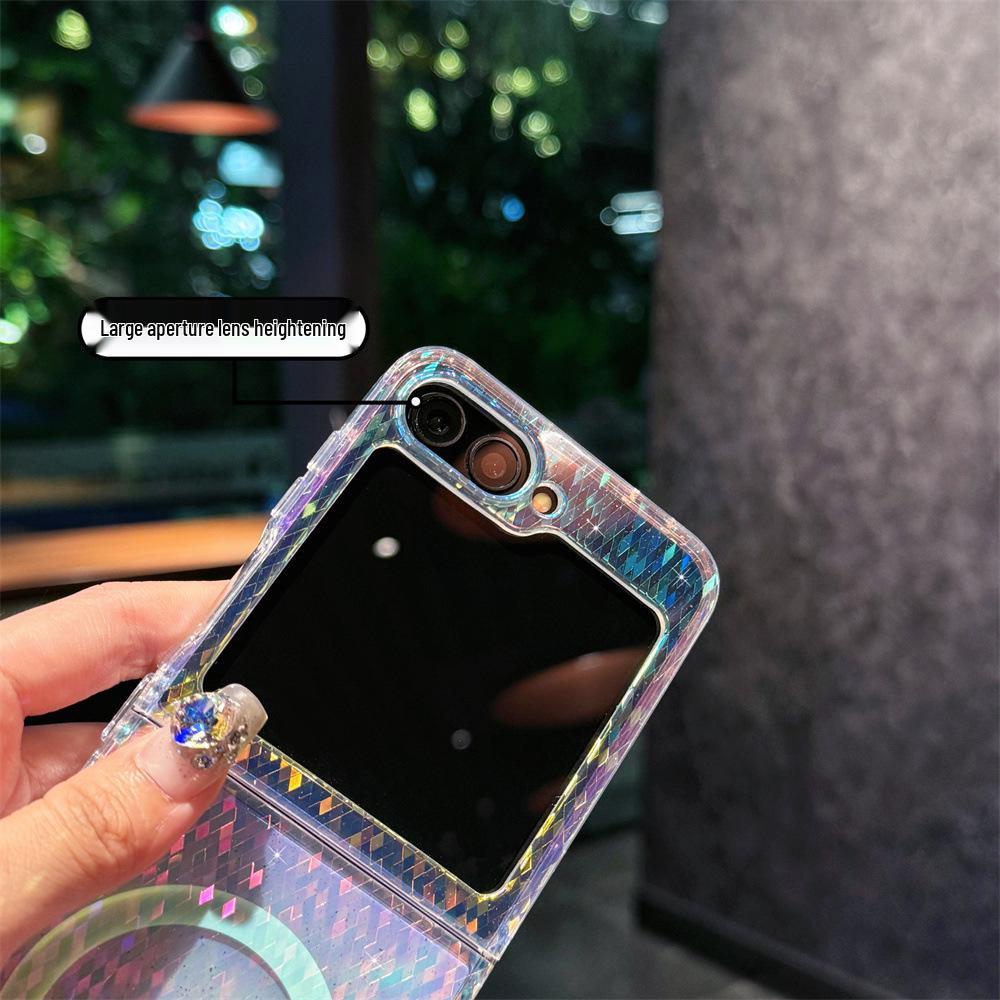 Магнитный чехол с цветным покрытием для Samsung Z Flip 5/6/7 - Чехол для складного экрана