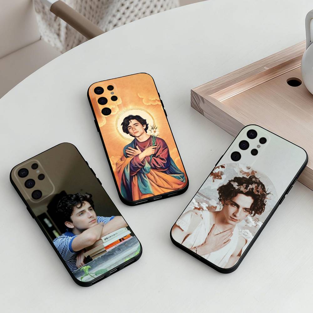 Young Hero T-Timothee C-Chalamet Phone Case For Samsung S25,24,23,22,30,21,10,9,Ultra,Plus,Lite,FE,4,5 G Soft Black Case