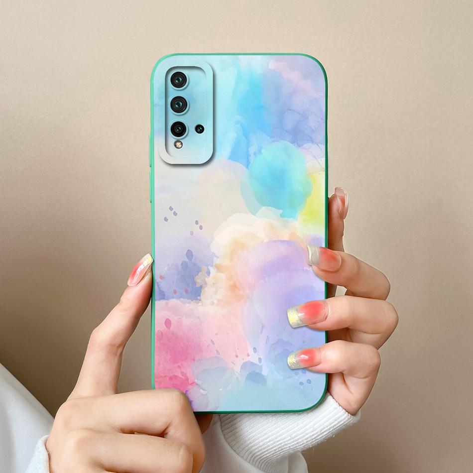 Case For Huawei Nova 5T Cover For Huawei Nova 6 Nova 7 Cartoon Bumper For Nova 5 T Nova6 Nova7 Soft Liquid Silicone Phone Cases