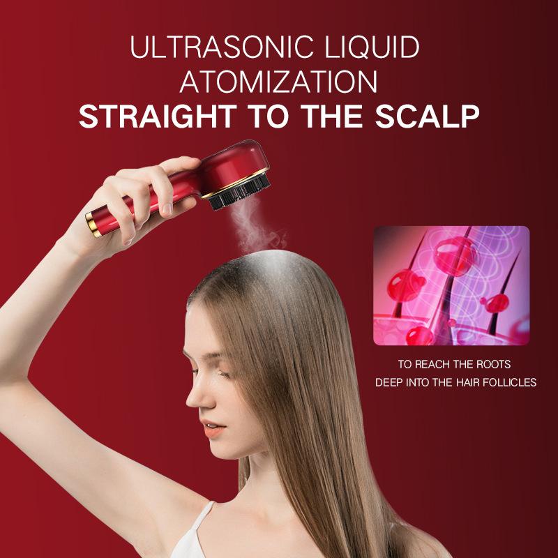 Спрей Электрический рост волос Массажная расческа против выпадения волос Красный и синий свет Контроль волос Масло для волос Мягкость волос Кожа головы Улучшение волос Кондиционер для волос