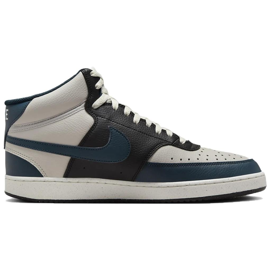 Nike Court Vision Mid Next Nature Light Iron Ore Armory Navy Men Sneakers Cream Phantom Black DN3577-004